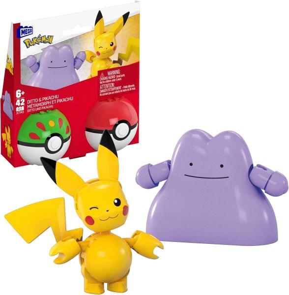 MEGA Pokémon Actionfigur Bauspielzeug-Set Pikachu und Ditto JCT43 (EOL)