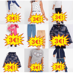 3,00 €/Stück Kinderbekleidung Mix Kategorie A, Neuware, Größen von Babys bis Teenagern, bekannte Marken, Mindestbestellmenge 50 Stück