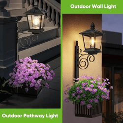 BloomLamp™ 2-in-1 Solar Lantern and Metal Flower Pot Planter