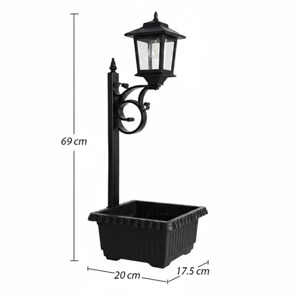 BloomLamp™ 2-in-1-Solarlaterne und Blumentopf aus Metall