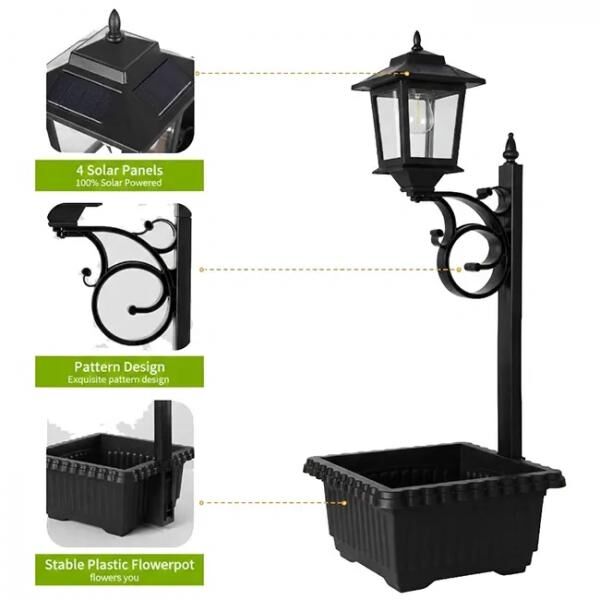 BloomLamp™ 2-in-1-Solarlaterne und Blumentopf aus Metall