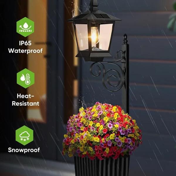 BloomLamp™ 2-in-1-Solarlaterne und Blumentopf aus Metall