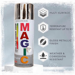 CHROMIUS Chrom-Sprühfarbe Großhandel, Aerosol mit Metallic-Finish