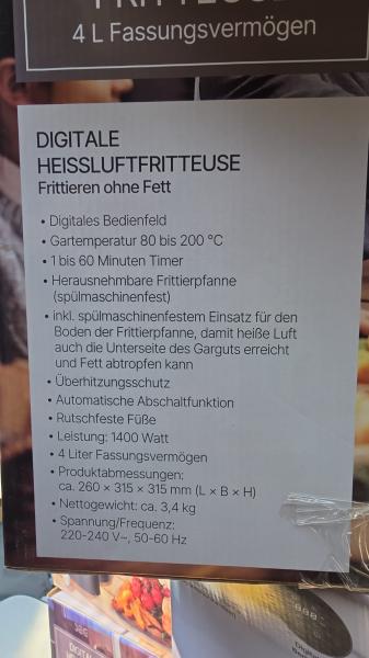 Heißluftfritöse Airfryer Neuware 