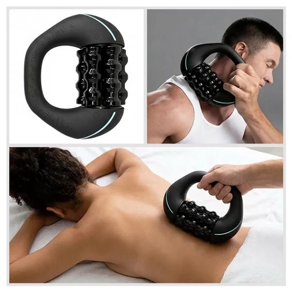 RolloMax Elektrischer Körpermassageroller, Massagegerät zur Linderung von Muskelverspannungen beim Sport