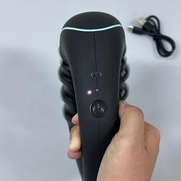 RolloMax Elektrischer Körpermassageroller, Massagegerät zur Linderung von Muskelverspannungen beim Sport