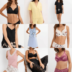 €1.50 each: Women's Underwear, Pajamas & Swimwear Assortment, Category A, New, Sizes XS–XXXL, Minimum Order Quantity: 50 pieces