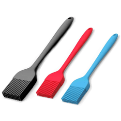 Backpinsel 3er-Set (1 Groß, 2 Klein) hitzebeständiger Silikonpinsel Grillpinsel Bratenpinsel zum Kochen BBQ - bis 200° 
