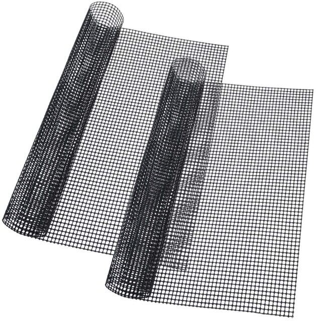 BBQGrillmatte 3er-Set (40 x 33 cm) Backofen Holzkohle Elektro Gas Wiederverwendbar Backmatte zuschneidbar 