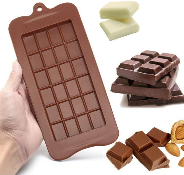 Schokoladenform (3er-Set) brechbare Silikonform Backform Flexible Form für DIY Schokolade Bonbons Pralinen Energieriegel Tortendeko