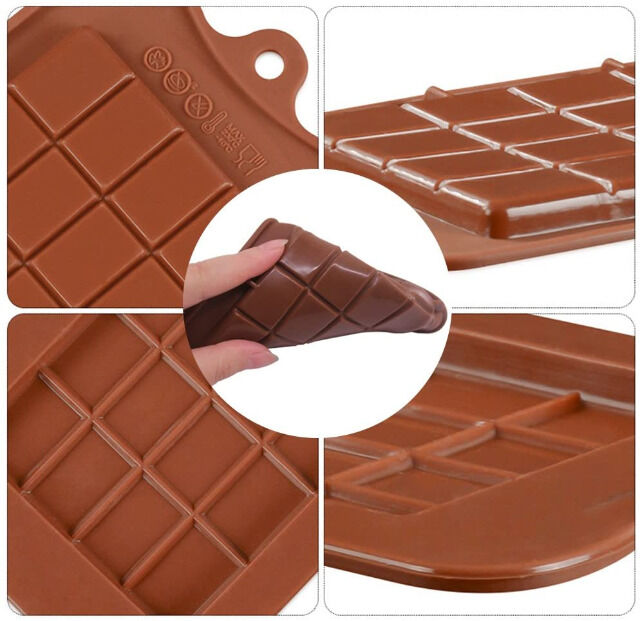 Schokoladenform (3er-Set) brechbare Silikonform Backform Flexible Form für DIY Schokolade Bonbons Pralinen Energieriegel Tortendeko