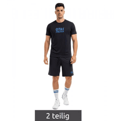 2-teiliges ON THAT ASS Daylan Herren Sport-Set Performance Set Gym Outfit mit T-Shirt & Shorts Schwarz