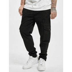 bequeme URBAN CLASSICS Herren Jeans Stretch Reißverschluss Taschen mit Baumwolle Schwarz