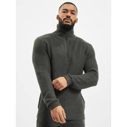 lässiges Brandit Herren Sweatshirt Reißverschluss Taschen Grau
