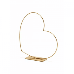Dekoration Herz Rahmen liegend gold 30 cm
