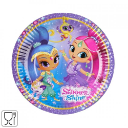 Einwegteller Shimmer & Shine Papier 8 Stk.