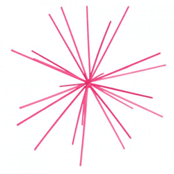 Housevitamin Ornament Feuerwerk Metall neon pink 25 cm