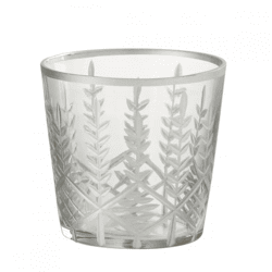 J-line Chloe Tealight Holder, Silver-Colored, 9.5 cm