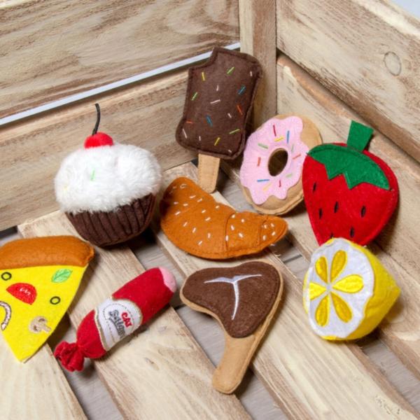 Karlie Animal Cupcake Toy, White and Brown, 9 cm