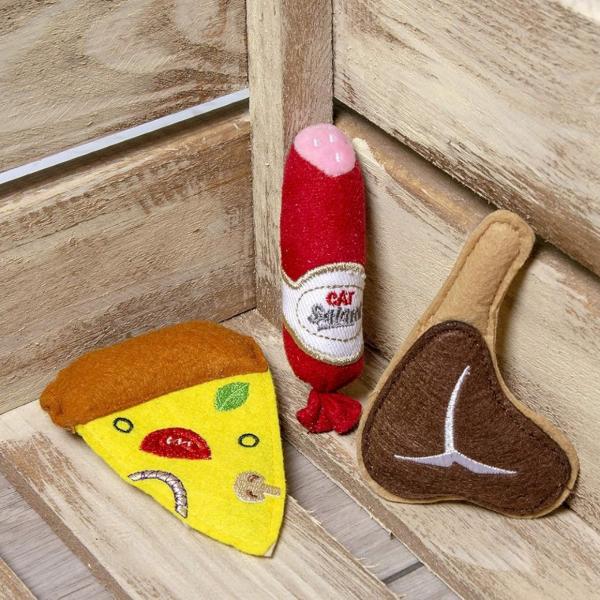 Karlie Spielzeugtier Pizza gelb 10,5 cm
