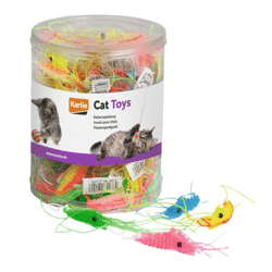 Katzenspielzeug „Garnele“, mehrfarbig, 13 cm, sortiert