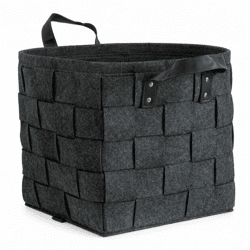 Premium-Korb aus Filz, dunkelgrau, 35 cm