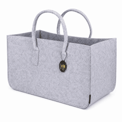 Premium-Korb aus Filz, hellgrau, 50 cm