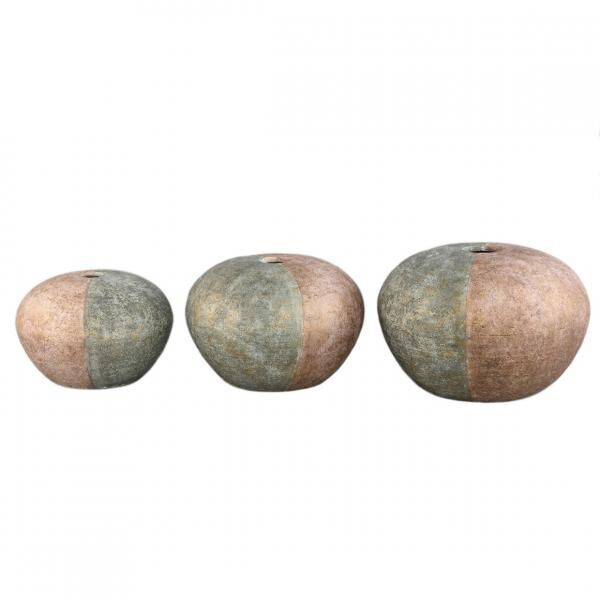 PTMD Chareece S Flower Pot, Cement Brown/Gray, 30 cm