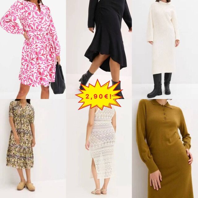 2,90 €/Stück Stockkleider Mix, Kategorie A, Größen 32–54, Frühling/Sommer/Herbst, ab 20 Stück, sofort ab Lager