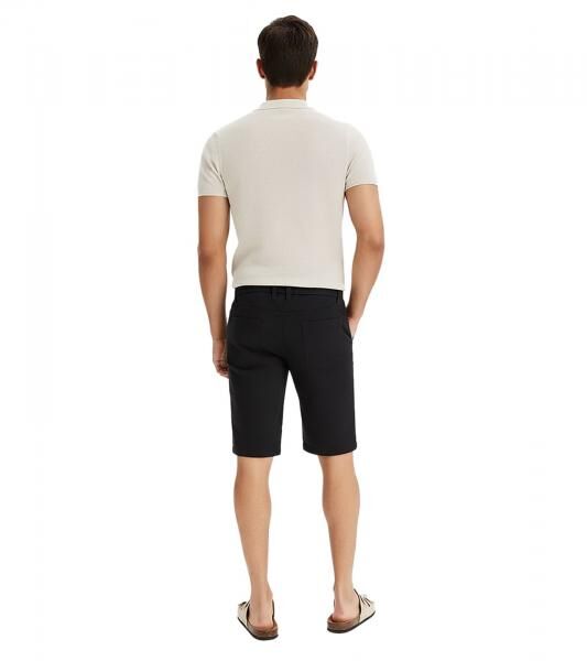 2er Pack Herren Stretch Schlupfjeans-Bermuda Baumwoll-Hose kurze Hose Sommer-Hose 926836 Blau/Schwarz