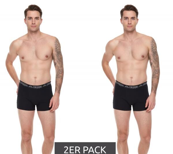 2er Pack Kappa Herren Boxershorts stylische Unterhosen 351K1JW AEB Schwarz/Wei&szlig;