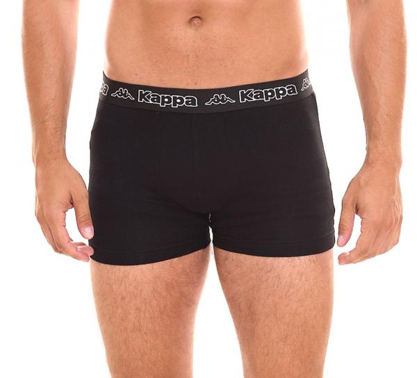 2er Pack Kappa Herren Boxershorts stylische Unterhosen 351K1JW AEB Schwarz/Wei&szlig;