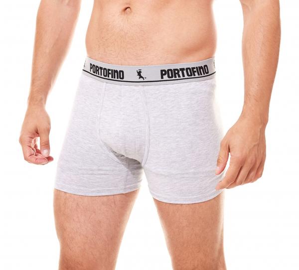 2er Pack PORTOFINO Herren Boxershorts bequeme Unterw&auml;sche PF100-001 Grau meliert