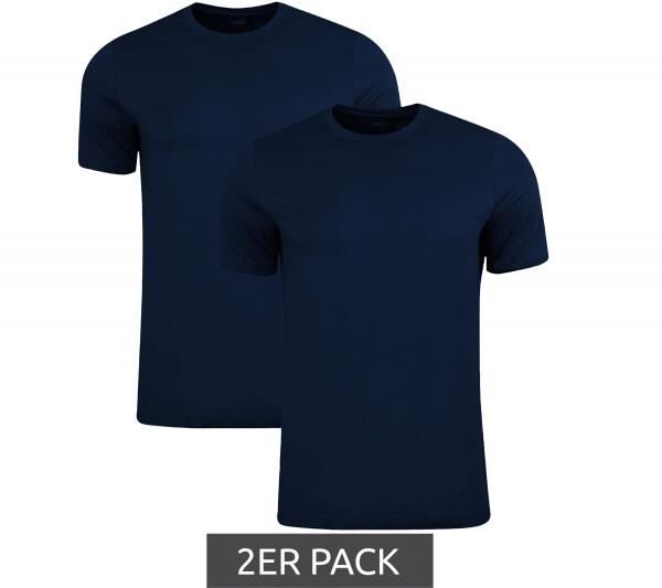 2er Pack PUMA Base Kinder Sport-Shirt f&uuml;r Jungen & M&auml;dchen nachhaltiges Baumwoll T-Shirt mit Logo 678577 02 Dunkelblau