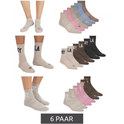 6 Paar SCOTCH & SODA für Damen oder Herren 1/2-Frottee Quarter-Crew-Socken Alltags-Socken Business-Socken in Beige/Bunt