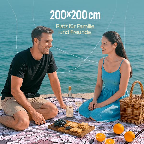 69 hochwertige XXL Picknickdecken 200 × 200 cm – Neuware