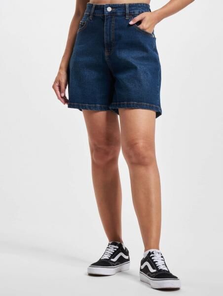 bequeme Denim Project Damen Jeans Rei&szlig;verschluss Taschen Blau