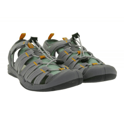 Bequeme KEEN Drift Creek H2 Damen Sandalen EVA-Innensohle mit Fußgewölbeunterstützung Sommer-Schuhe 1028557 Grau/Grün