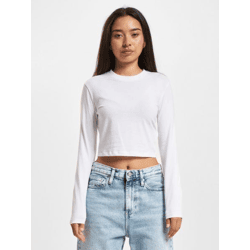 bequemes DEF Damen Sweatshirt mit Baumwolle Weiß