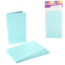 DIY-Menükarten Karton blau 10 x 17 cm 5 Stück.