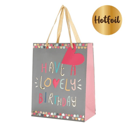 Geschenktüte Lovely Birthday, L, ca.32cmH
