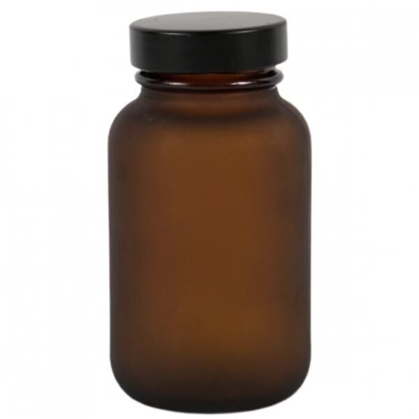 Glasflasche mit Deckel braun 200 ml
