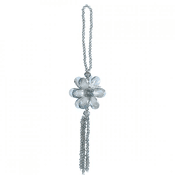 J-line Pearl Flower Pendant, Light Blue, 22 cm