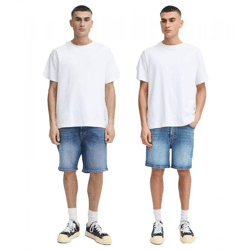 klassische SOLID SDRyan Herren Jeansshorts mit Nieten Denimshorts Jeans-Bermuda 21108646 Blau