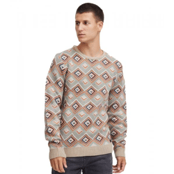 klassischer BLEND Herren Feinstrickpullover mit Rundhals Strickpullover 20715873-161104 Beige