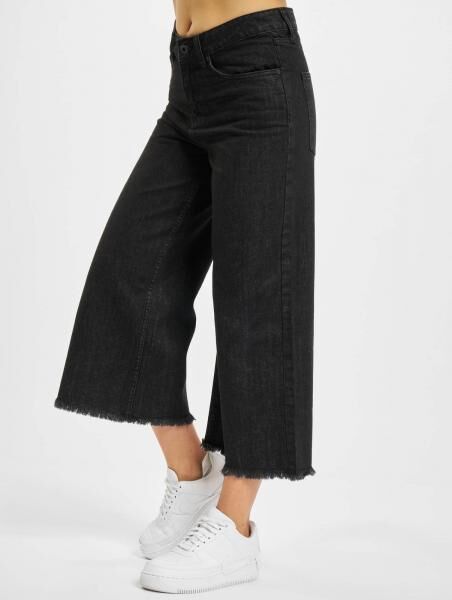 l&auml;ssige Urban Classics Damen Jeans Rei&szlig;verschluss Taschen mit Baumwolle Schwarz