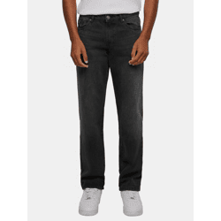 lässige URBAN CLASSICS Herren Jeans Straight Fit Kapuze mit Baumwolle Schwarz