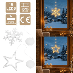 LED Fensterleuchte Weihnachten, 2/s, ca. 60cmH
