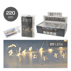 Fairy lights micro, star, 20 LED, 220cm