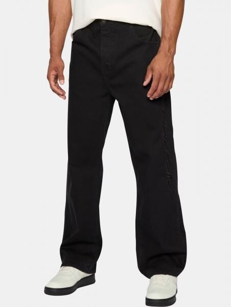 moderne Dada Supreme Herren Jeans Rei&szlig;verschluss Taschen mit Baumwolle Schwarz